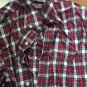 Kids XL vineyard vines plaid shirt